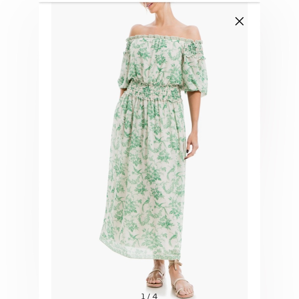NWT Max Studio London Off The Shoulder Maxi Dress